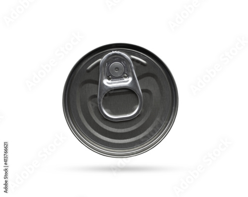 Canned lid on white background with clipping path