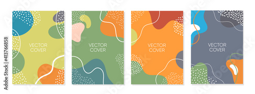 Set of abstract creative artistic templates. Universal cover Designs for Annual Report, Brochures, Flyers, Presentations, Leaflet, Magazine.