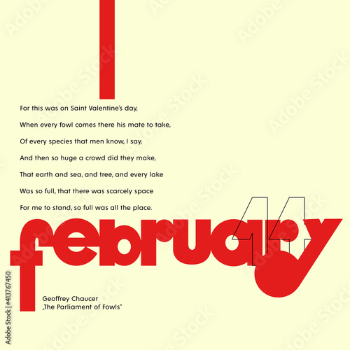 14 February typography