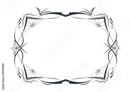 Vector decorative frame. Luxury Invitation, Pinstripes Frame, place for text.