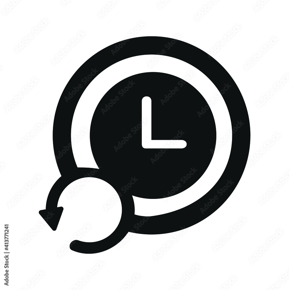 History, clock with arrow around circular line icon. Round colorful sign. Flat style vector symbol History, clock with arrow around circular line icon. Round colorful sign. Flat style vector symbol