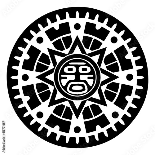 Ancient Incan Mayan Aztec Symbol Pattern