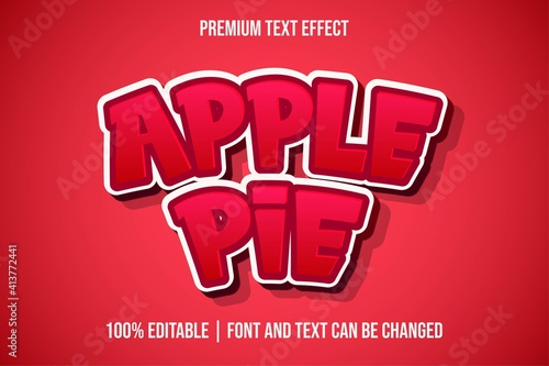 Apple Pie Editable 3d Text Effect Templates