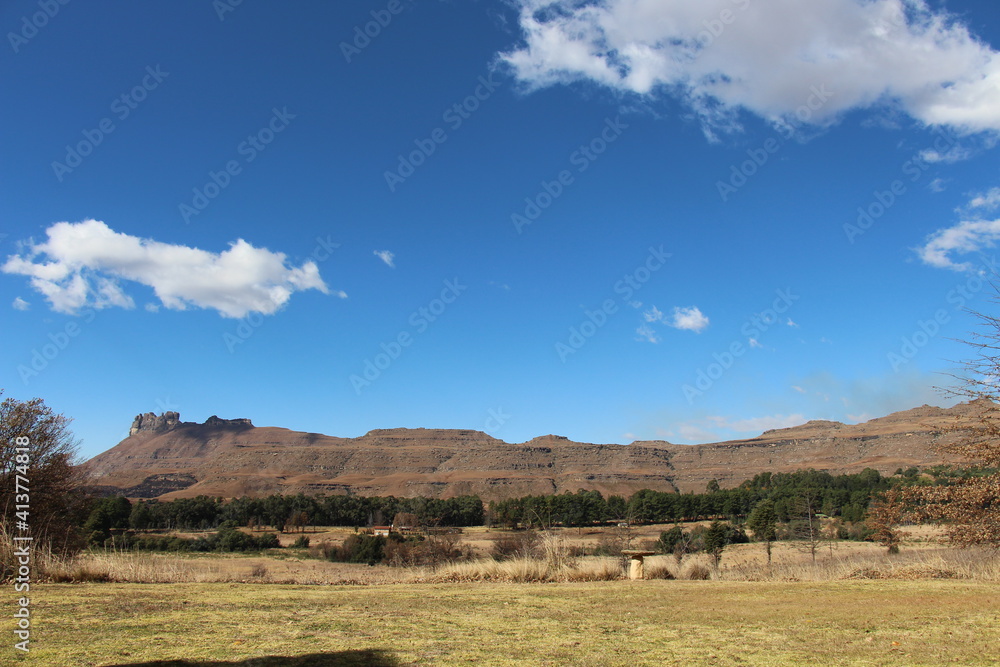 landscape with mountains