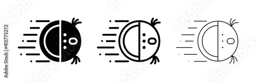 Robot vacuum cleaner icon set. Animated robot. Simple element drawing from smart house concept icon. Robot vacuum cleaner editable web and logo sign symbol design on white background.