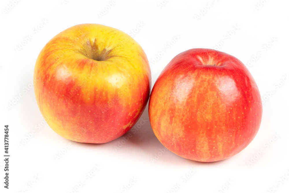 Fresh red apple on a white background. close-up Fresh red apple on a white background. close-up