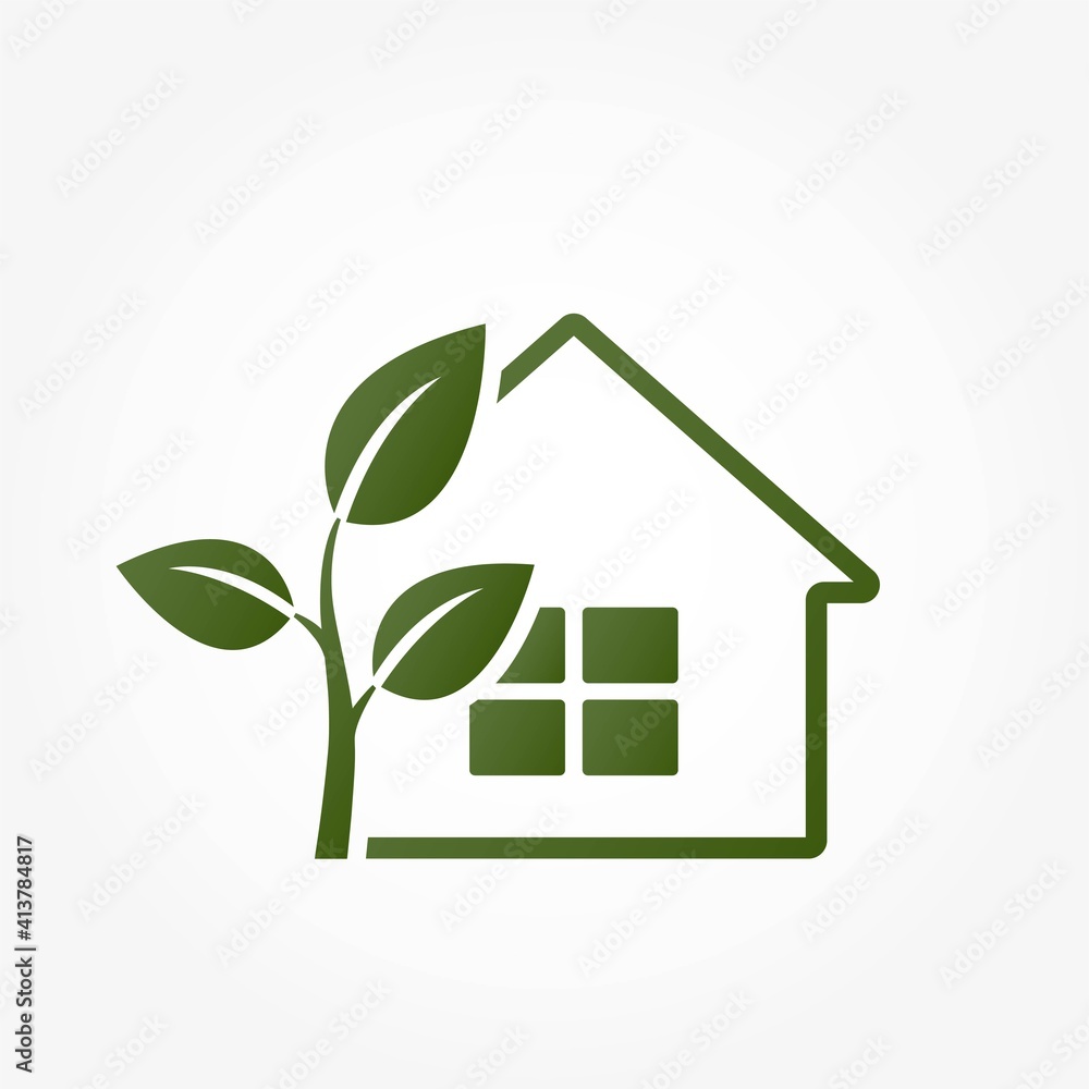 eco home line icon. environmental and eco friendly building symbol. house and plant sprout eco home line icon. environmental and eco friendly building symbol. house and plant sprout