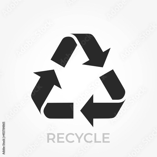 recycle icon. environmental management and eco friendly symbol. isolated vector image