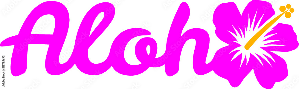 Vector illustration of the Aloha, Hawaiian greeting Vector illustration of the Aloha, Hawaiian greeting