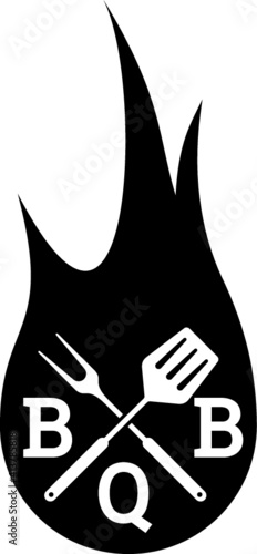 Vector illustration of the grill barbecue logo