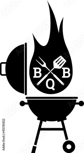 Vector illustration of the grill barbecue logo