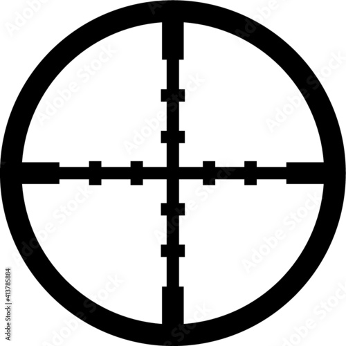 Vector illustration of the sniper scope