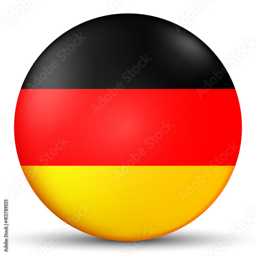 Glass light ball with flag of Germany. Round sphere, template icon. German national symbol. Glossy realistic ball, 3D abstract vector illustration highlighted on a white background. Big bubble. Free Download Glass light ball with flag of Germany. Round sphere, template icon. German national symbol. Glossy realistic ball, 3D abstract vector illustration highlighted on a white background. Big bubble. - GFXLoad
