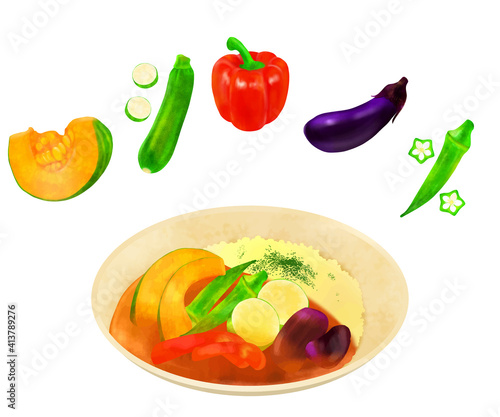 夏野菜カレーライス