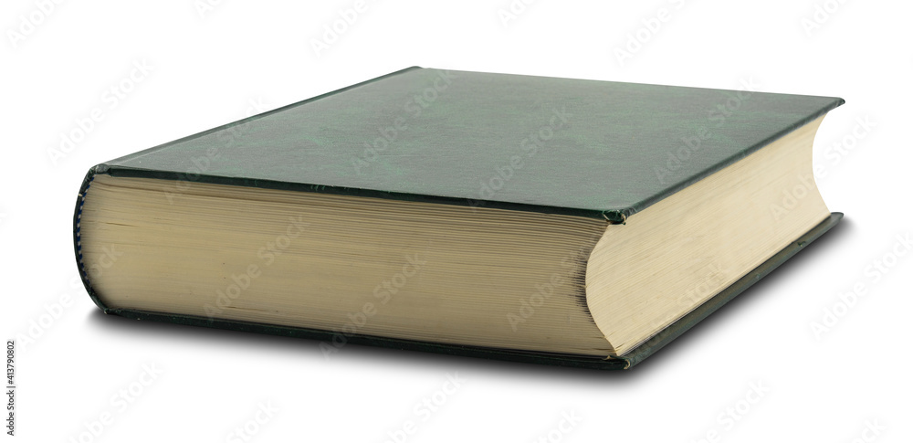 side of green book isolated side of green book isolated