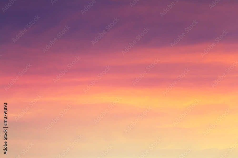 Soft cloud on sky subtle background colorful pastels tone. The light of the sun on the evening.