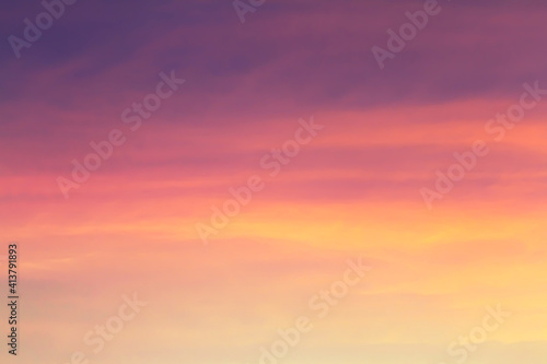 Soft cloud on sky subtle background colorful pastels tone. The light of the sun on the evening. © Alongkorn