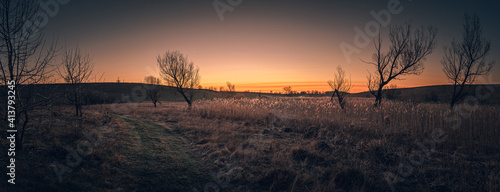 Fotografie Sunrise on river