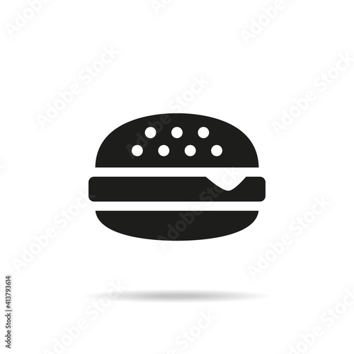 Burger icon on white background.