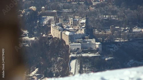 Winter Mood, Hohensalzburg Castle, Gaisberg near Salzburg, Austria photo