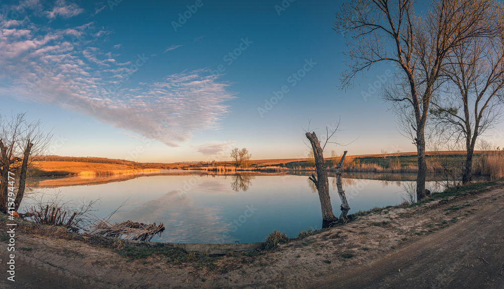 Sunrise on river