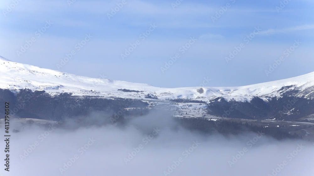 brumes sue le massif du Sancy