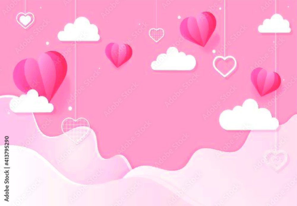 pink background with a heart. 
valentine's day banner. background. texture. love