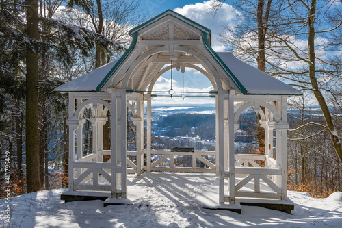 Mescery´s view point - building was inaugurated in 1850 in honor of an important guest of the small west bohemian spa Marianske Lazne (Marinebad) - Czech proconsul, Baron von Mescery - Czech Republic photo