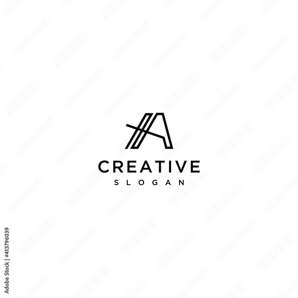 Initial letter logo A monogram	
