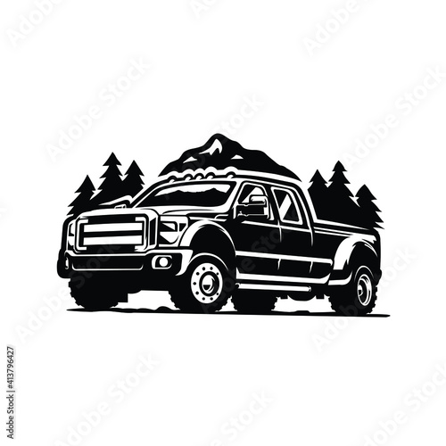  Adventure car logo design. 4x4 truck vector isolated