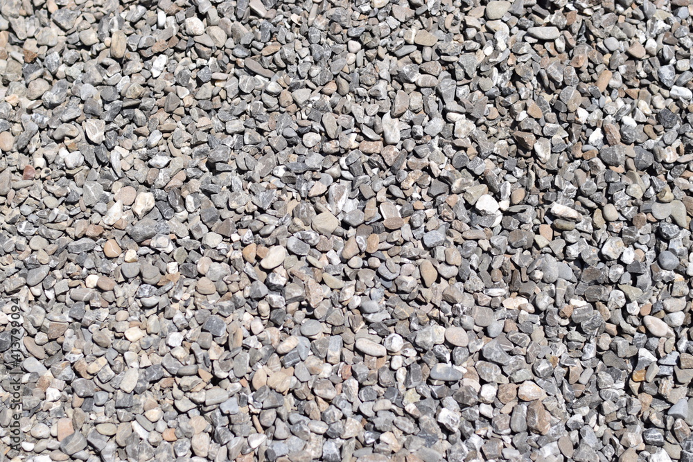 Layer of uniform sized pebbles Layer of uniform sized pebbles