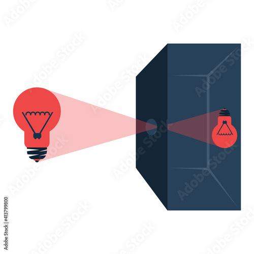 camera obscura in a realistic style. isolated objects