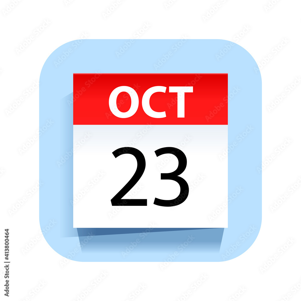 October 23. Calendar Icon. Vector Illustration. October 23. Calendar Icon. Vector Illustration.