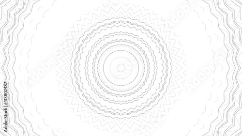 Line art ornament on white background