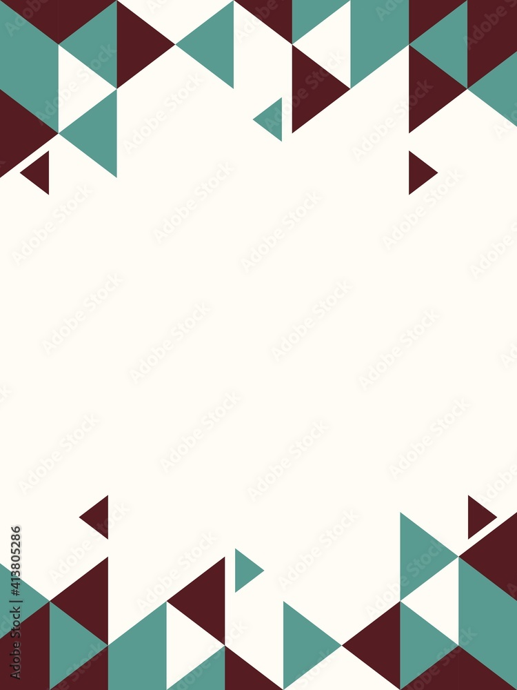 Geometry Red-brown and Green Triangle Vector Template Background