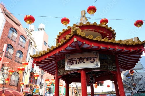 Obraz na płótnie Nankinmachi (Kobe Chinatown) in Hyogo prefecture, Japan - 南京町 神戸 中華街 兵庫県 日本 w salonie