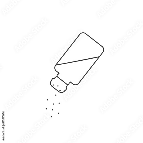 Vector isolated image of salt line icon on white background flat style