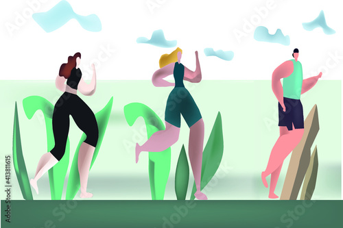 a morning jog