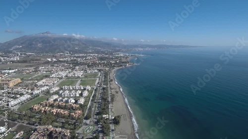 Wallpaper Mural Aerial view of Mediterranean Sea coast line, Marbella, Malaga, Spain. Torontodigital.ca
