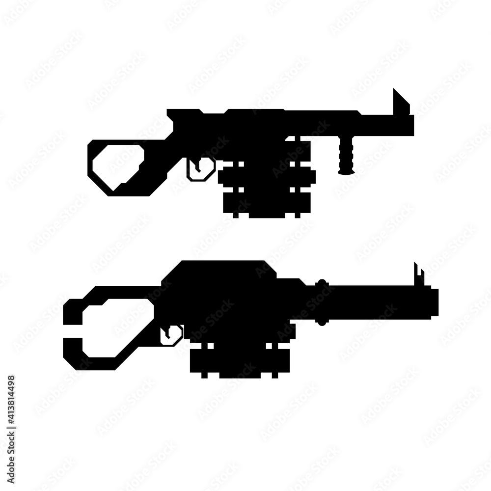 Set Of Weapons Concept Grenade Gun