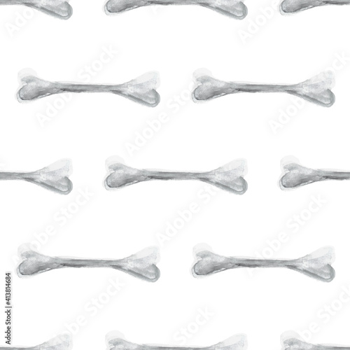 Bone watercolor seamless pa...