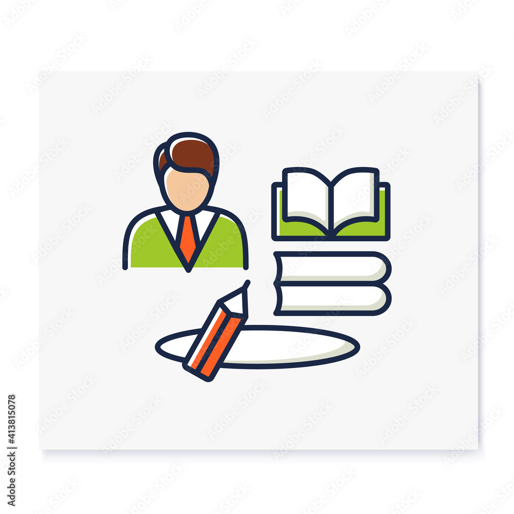 Learning zone color icon. Route to success. Self improvement and self realization. Business and career development. Education, training. Isolated vector illustration Learning zone color icon. Route to success. Self improvement and self realization. Business and career development. Education, training. Isolated vector illustration