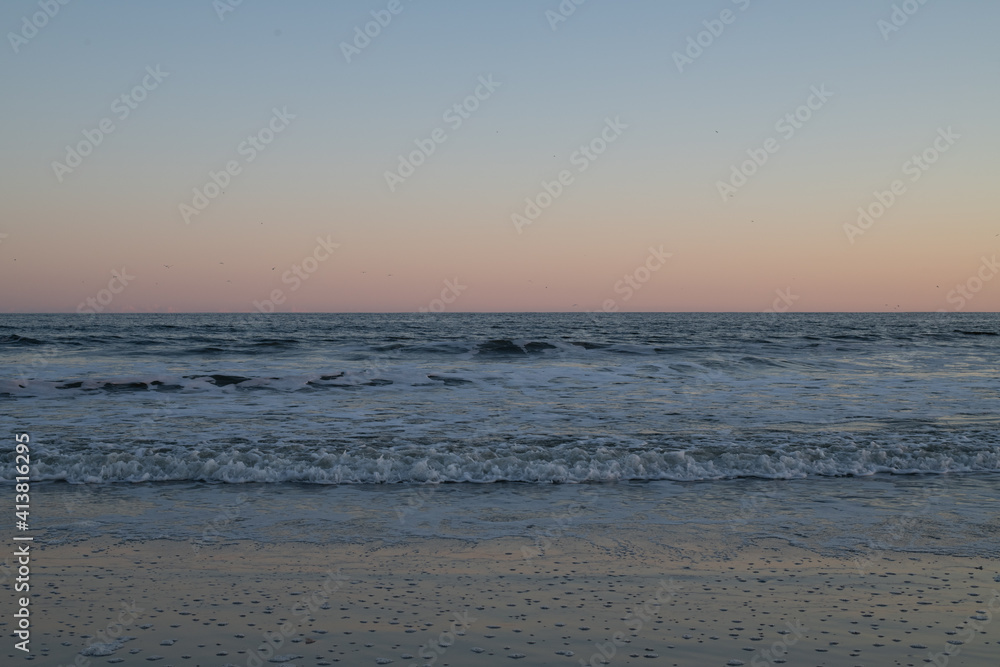 evening waves at the beach