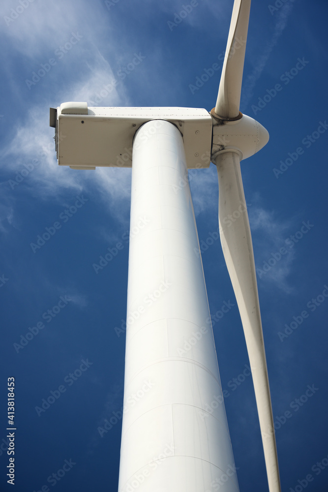 Windmill for renewable electric production in Zaragoza Province, Spain. Windmill for renewable electric production in Zaragoza Province, Spain.