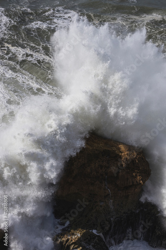 enraged sea in Nazaré