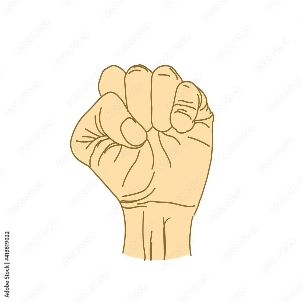 expression of hands and arms. clenched fists or a sign of enthusiasm expression of hands and arms. clenched fists or a sign of enthusiasm