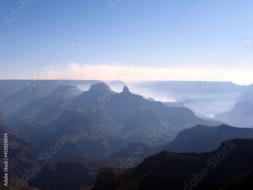 Ethereal view of the horizon in Grand Canyon, Arizona, USA