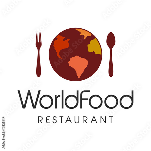 World Food logo inspiration. designs template vector illustration.