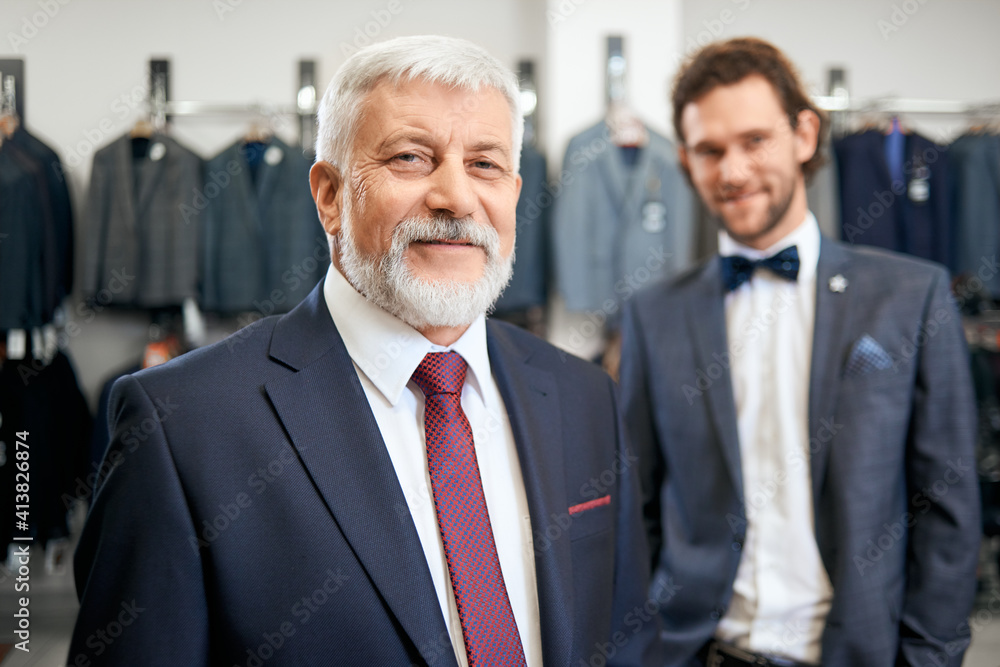 Fototapeta premium Two elegant men in store clothes.