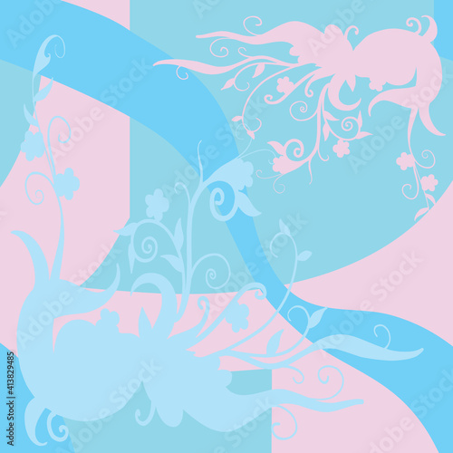 abstract pattern in pink and blue colors, vector illustration,